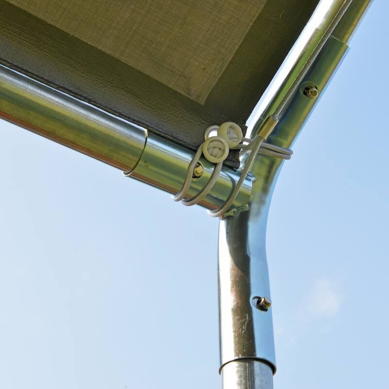 Outsunny 10' x 20' Heavy Duty Carport Awning Canopy with Included Anchor Kit & Weather-Resistant PE Roof