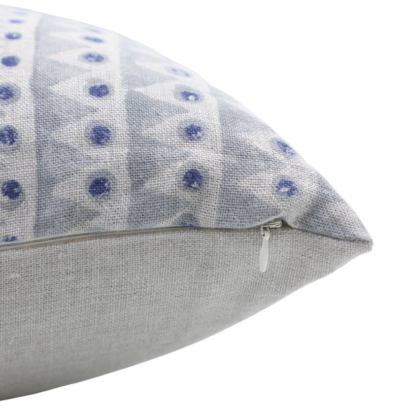 Fabdivine Linen Boho Block print pillow Cover