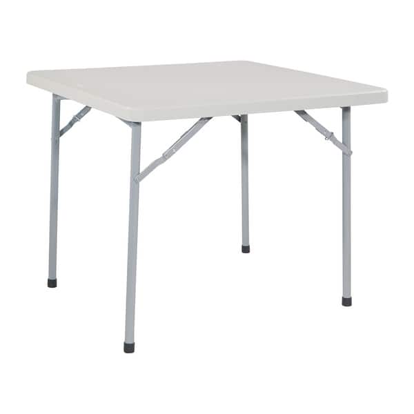 Office Star 36inch Square Multipurpose Plastic Folding Table Bed