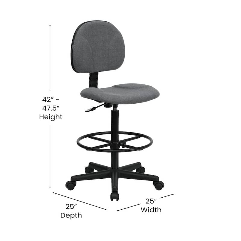 Fabric Drafting Chair (Cylinders: 22.5''-27''H or 26''-30.5''H)