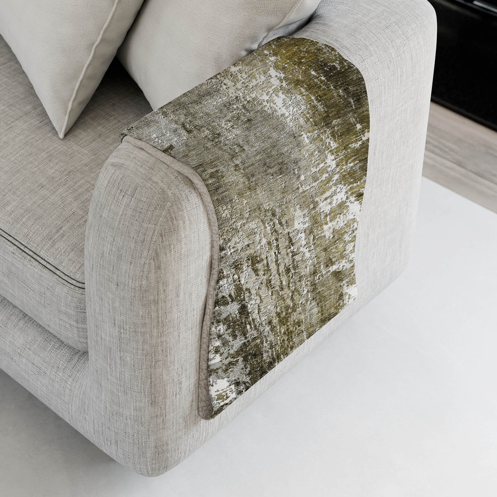 Premium Machine Washable Abstract Modern Sherpa Throw Blanket