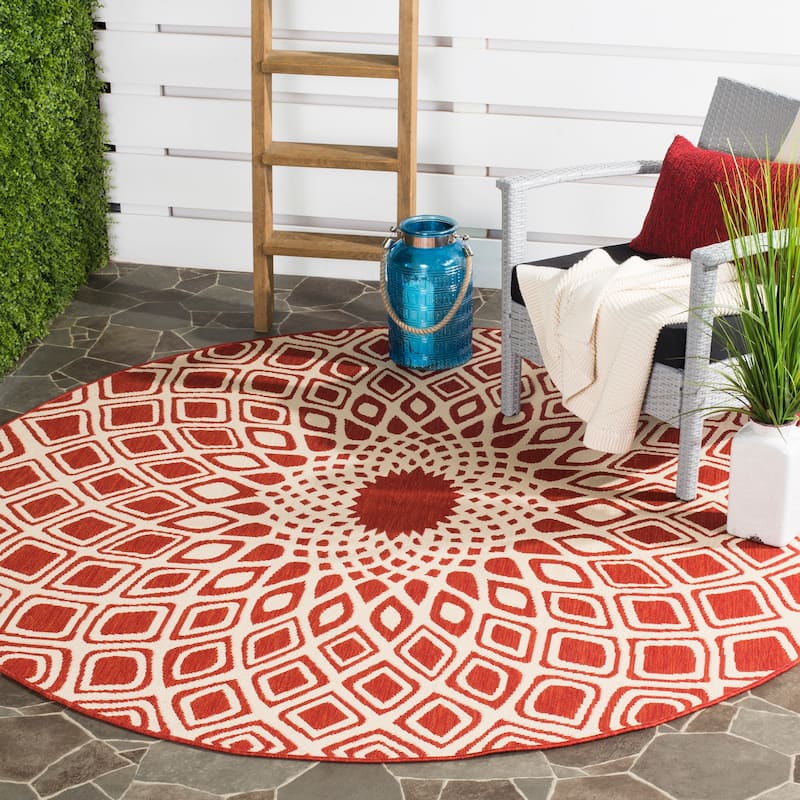 SAFAVIEH Courtyard Marylyn Indoor/ Outdoor Waterproof Patio Backyard Rug