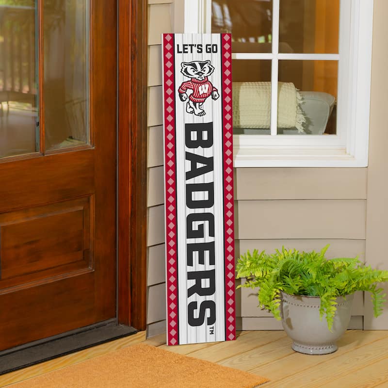 47" Double Sided Seasonal Porch Leaner, University of Wisconsin-Madison - 47" x 11.25"