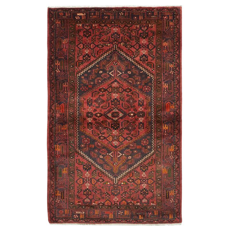 ECARPETGALLERY Hand-knotted Andelz Red Wool Rug - 4'5 x 7'1
