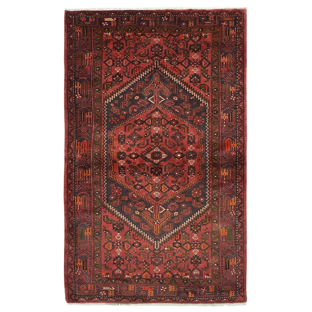 ECARPETGALLERY Hand-knotted Andelz Red Wool Rug - 4'5 x 7'1