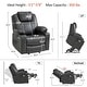 preview thumbnail 32 of 77, MCombo Electric Power Lift Recliner Chair Sofa with Massage and Heat, 3 Positions, USB Ports, Faux Leather