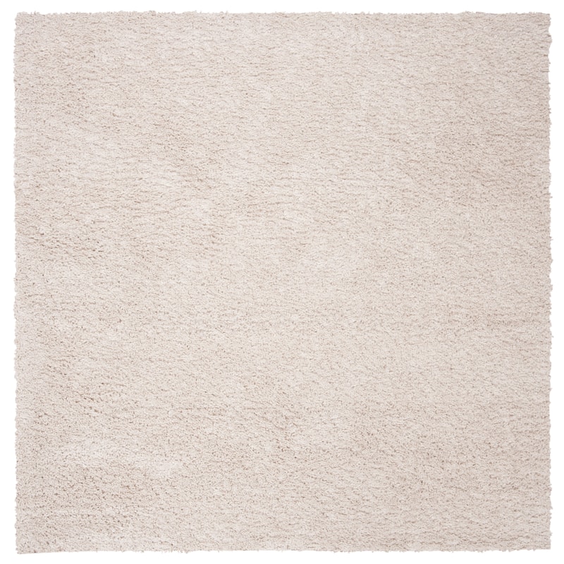 SAFAVIEH August Shag Solid 1.2-inch Thick Area Rug - 6'7" Square - Beige