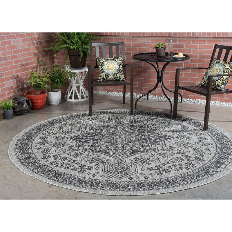 Colonnade Traditional Medallion Indoor/Outdoor Area Rug