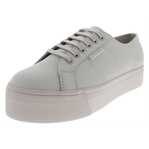 Shop Superga Womens Fglu Platform Casual Shoes Leather Lace Up