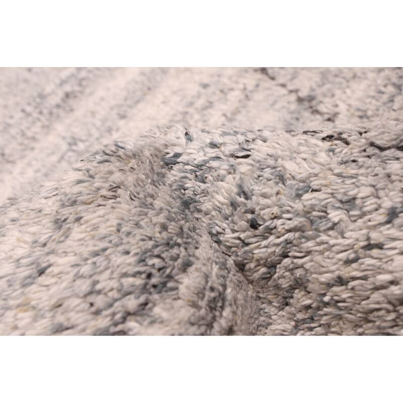 ECARPETGALLERY Hand-knotted Tangier Grey Wool Rug - 4'11 x 8'3