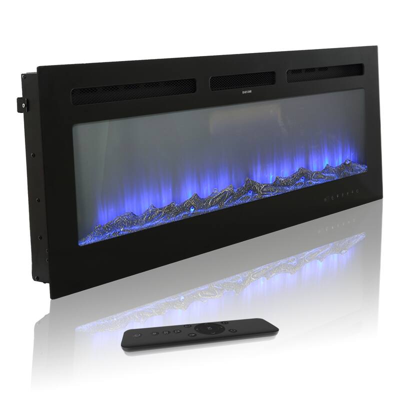 Clihome 72'' Inserted & Wall-Mounted Electric Fireplace
