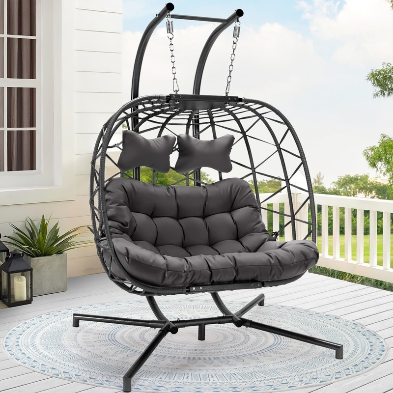 FINCATI Outdoor Indoor Double Swing Egg Chair with Stand Bed Bath Beyond 38939309