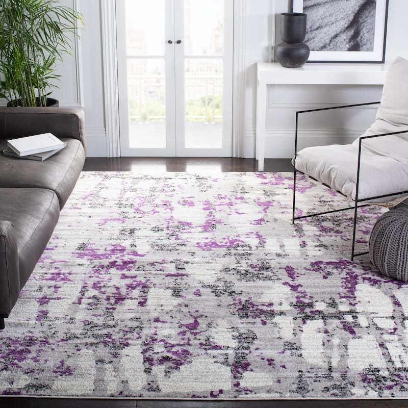 SAFAVIEH Skyler Jossie Modern Abstract Rug - 11' x 16' - Grey/Purple