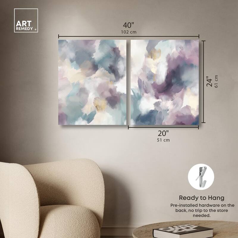 Golden Reflections Canvas Set of 2 by Art Remedy, Gallery Wrapped