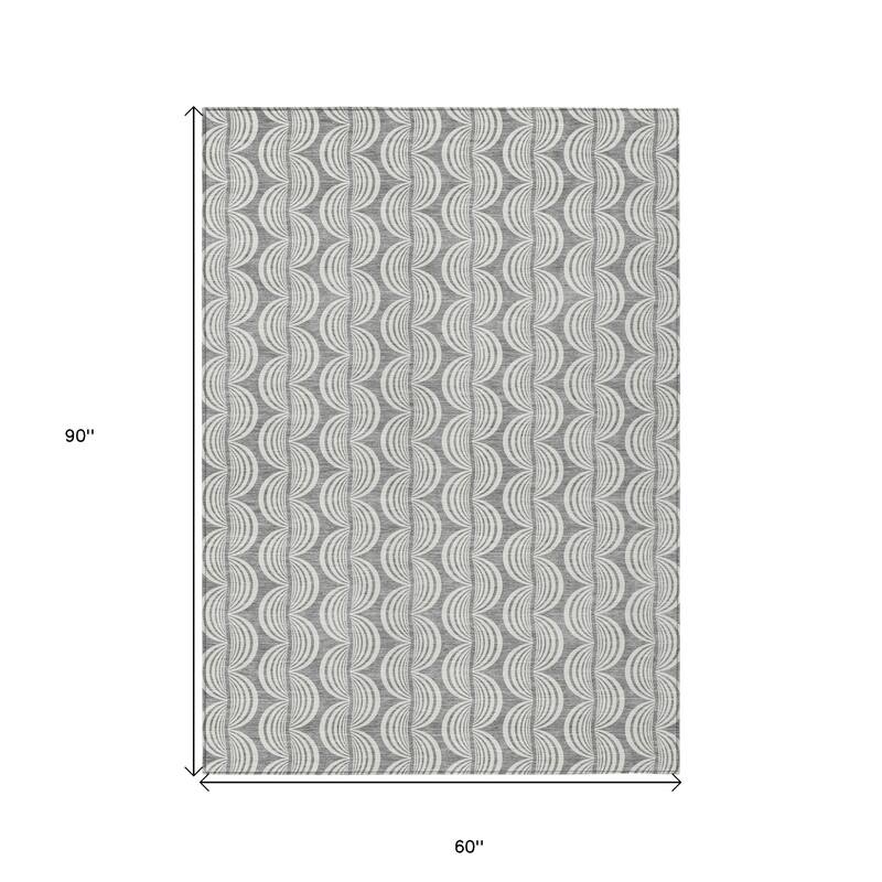 HomeRoots Ogee Transitional Rectangle Outdoor Rug