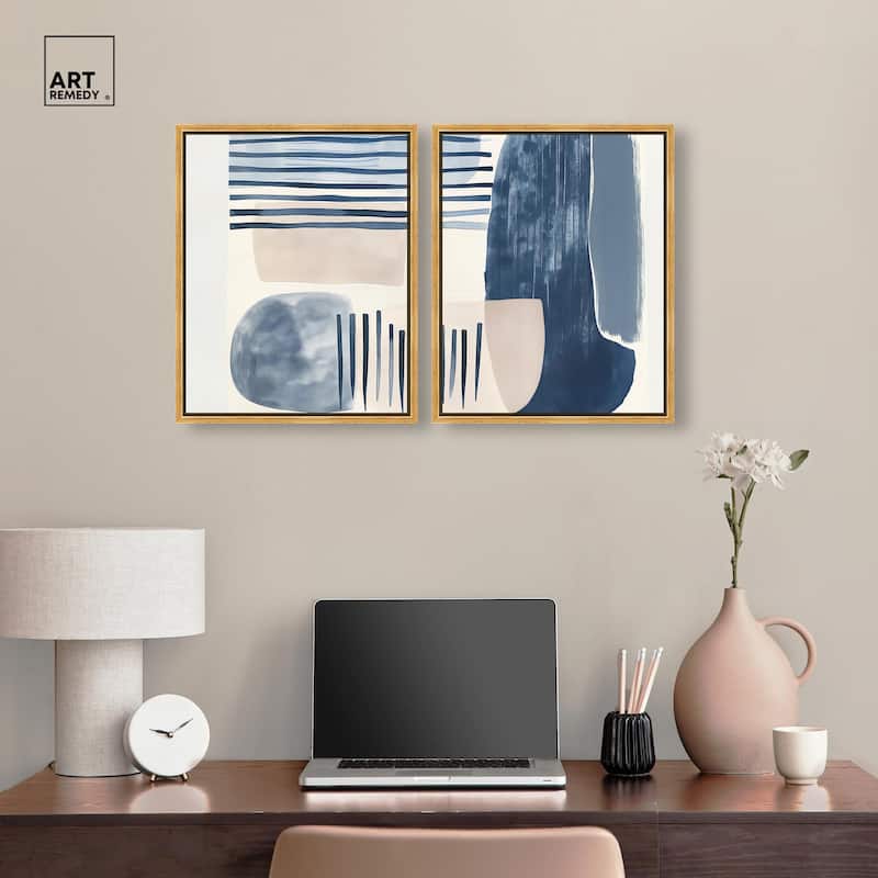 Fluid Inertia II Canvas Set of 2 by Art Remedy