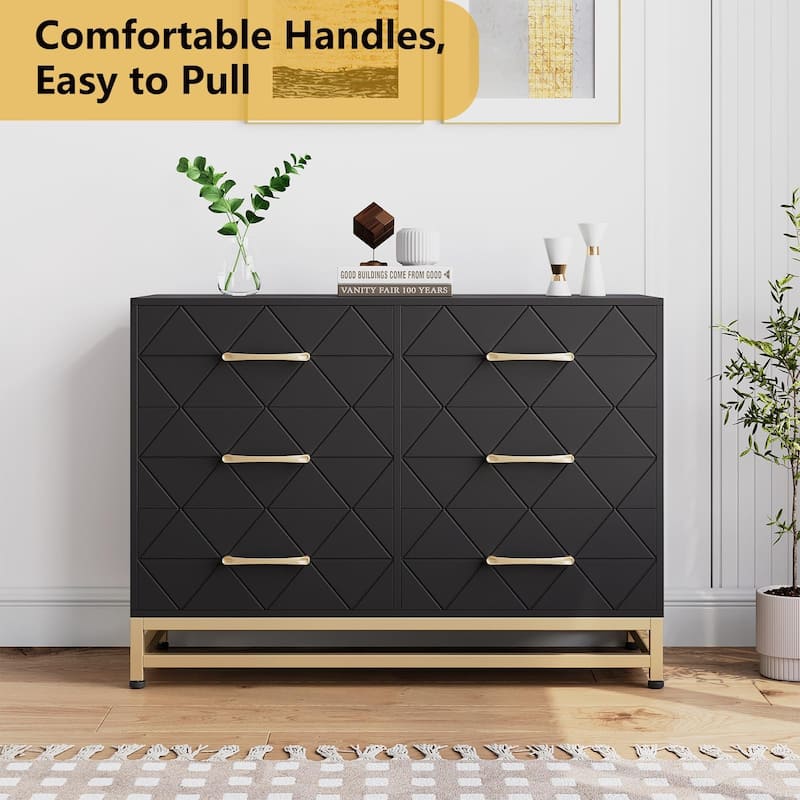 6/8 Drawer Dresser for Bedroom, Large Modern Storage Chest for Closet