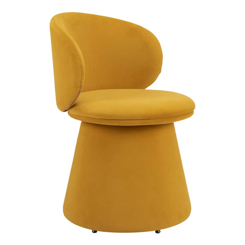 Oblic Swivel Dining Chair - Short - 16-22 in. - Orange - Single
