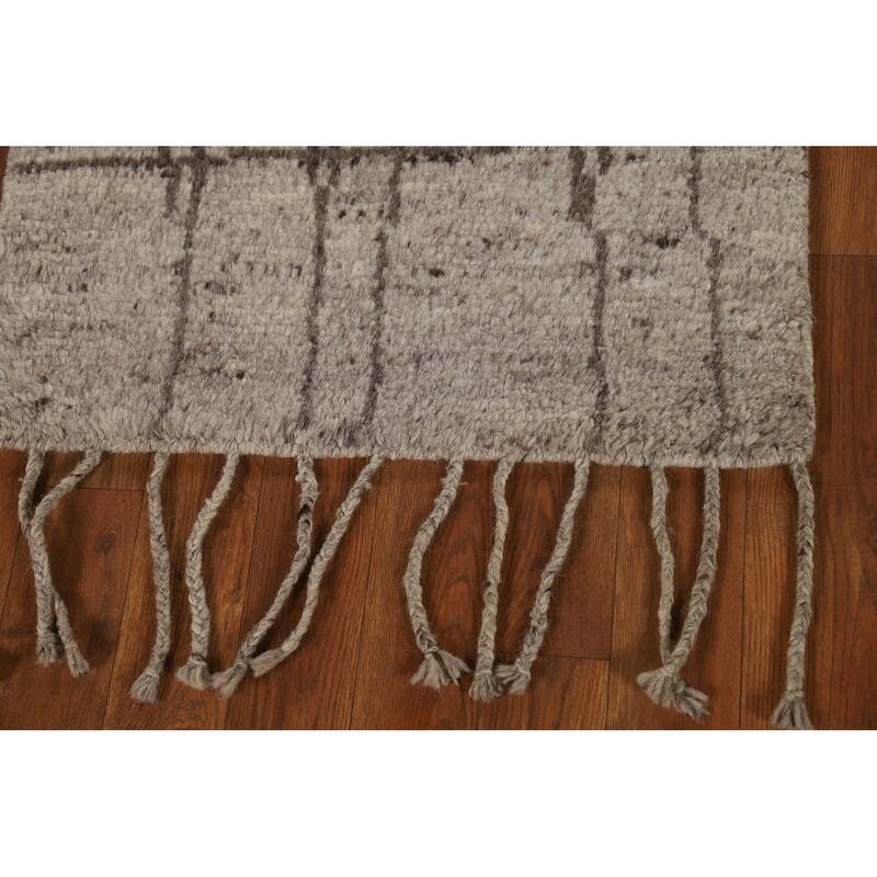 Abstract Moroccan Oriental Rug Hand-Knotted Wool Carpet - 2'0"x 3'0"