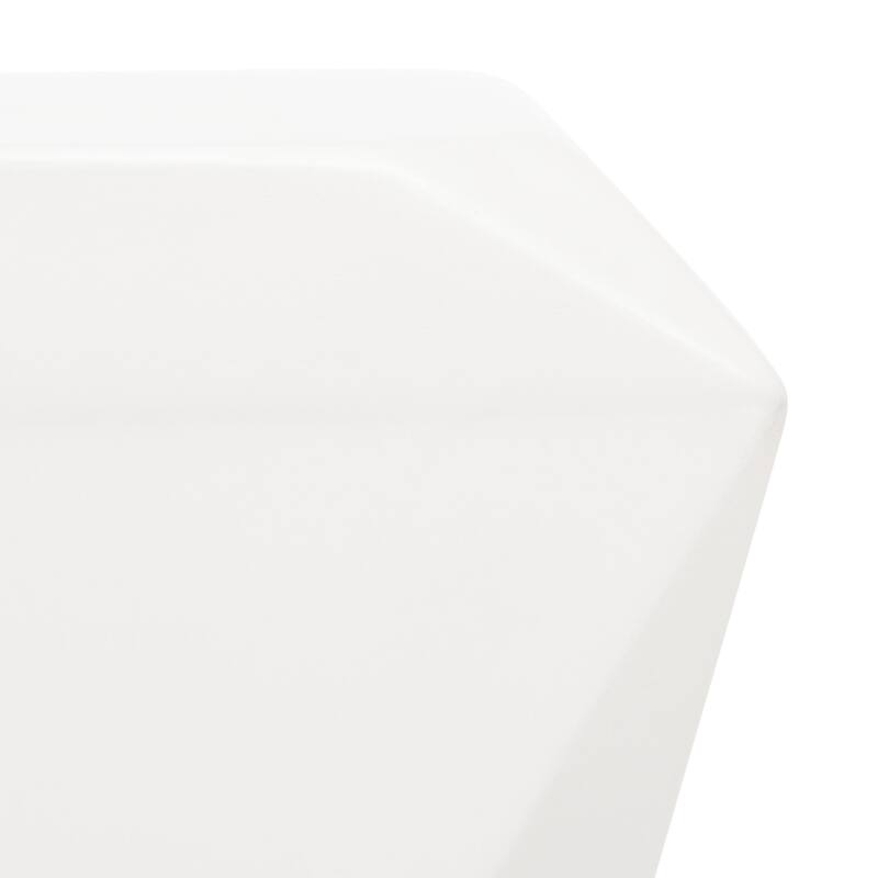 SAFAVIEH Outdoor Swaantje Concrete Accent Stool - 14.96" W x 14.96" L x 18.11" H - 15Wx15Dx18H