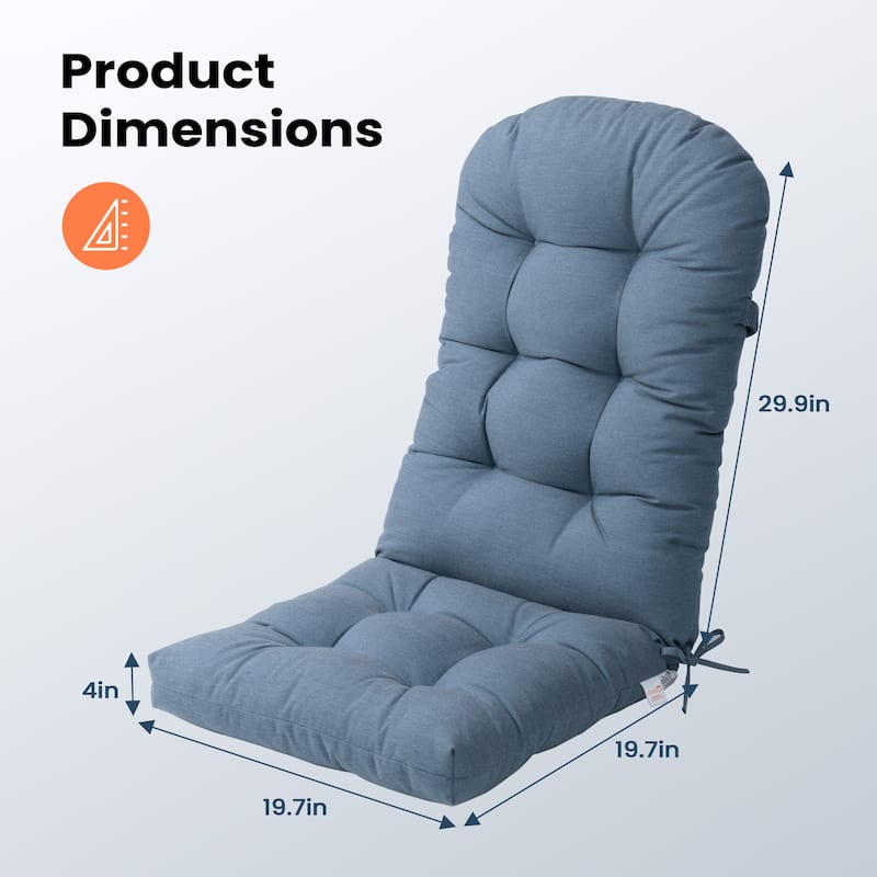 Outdoor Adirondack Chair Cushion Rocking Chair Cushions Thickened Patio Chair Pad with Sunbrella