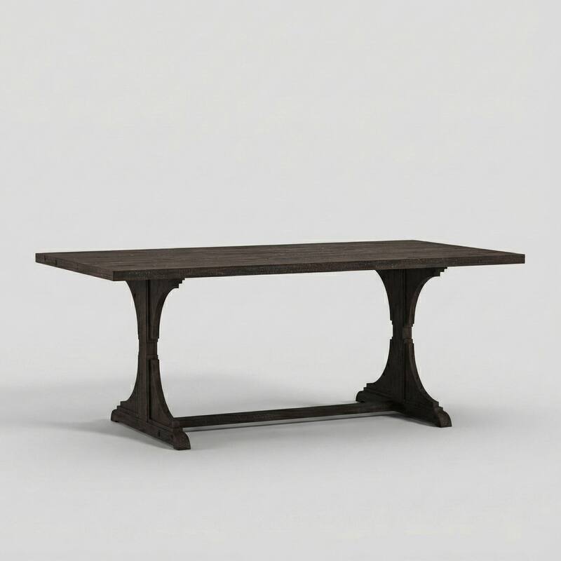 Furniture of America Badri Rustic 76-inch Solid Wood Dining Table