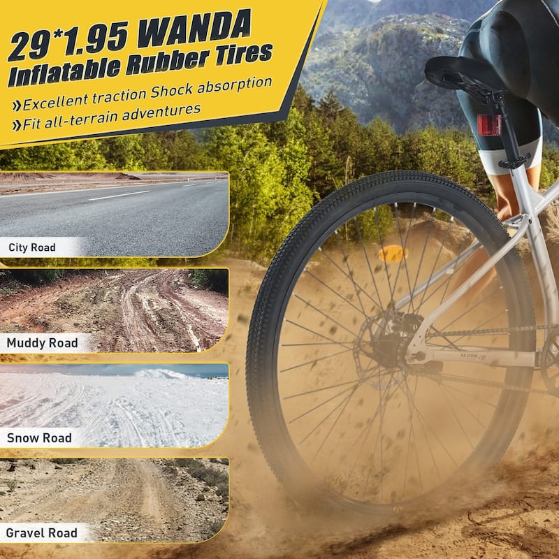 29 Inch Wheels Single Speed Mountain Bike, For Men Women Boys And Girls, Front Suspension, Steel Frame
