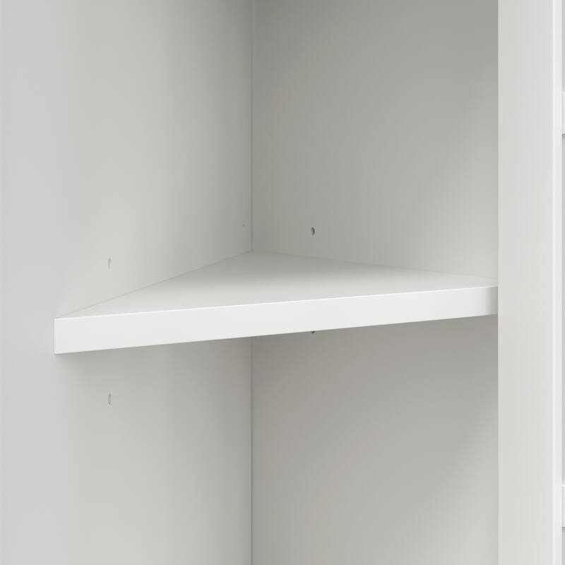 Corner TV Stands for TVs up to 55'', Media Console Table with Adjustable Shelves