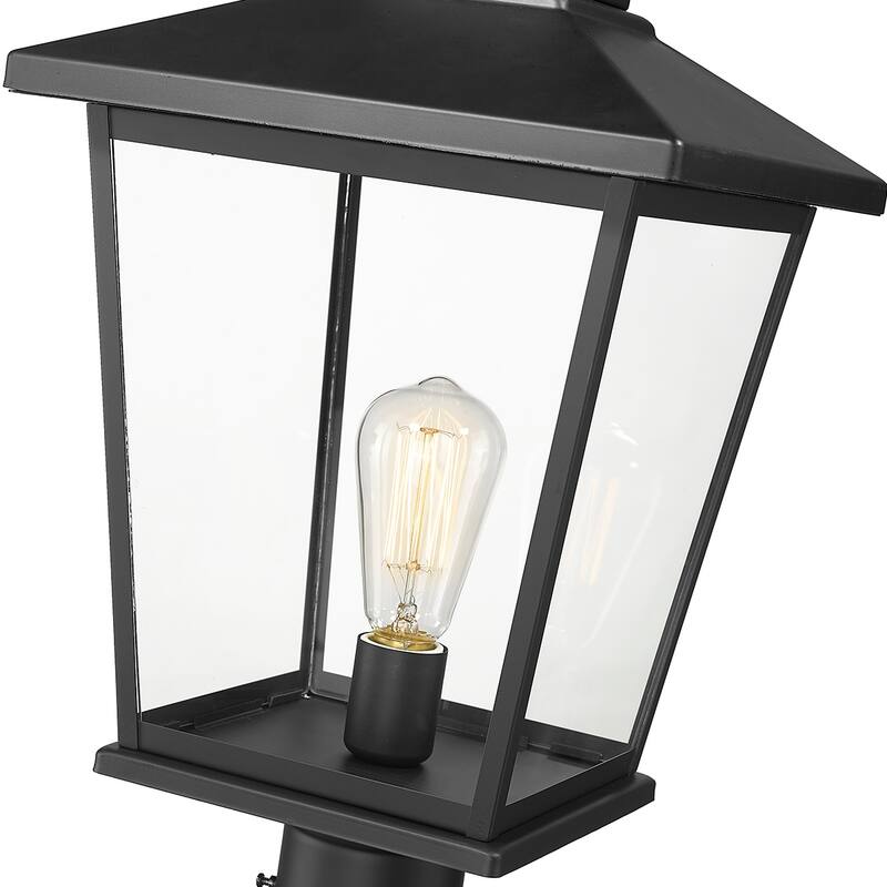 Millennium Lighting Bellmon 1 Light Outdoor Post Lantern with a Clear Glass Shade