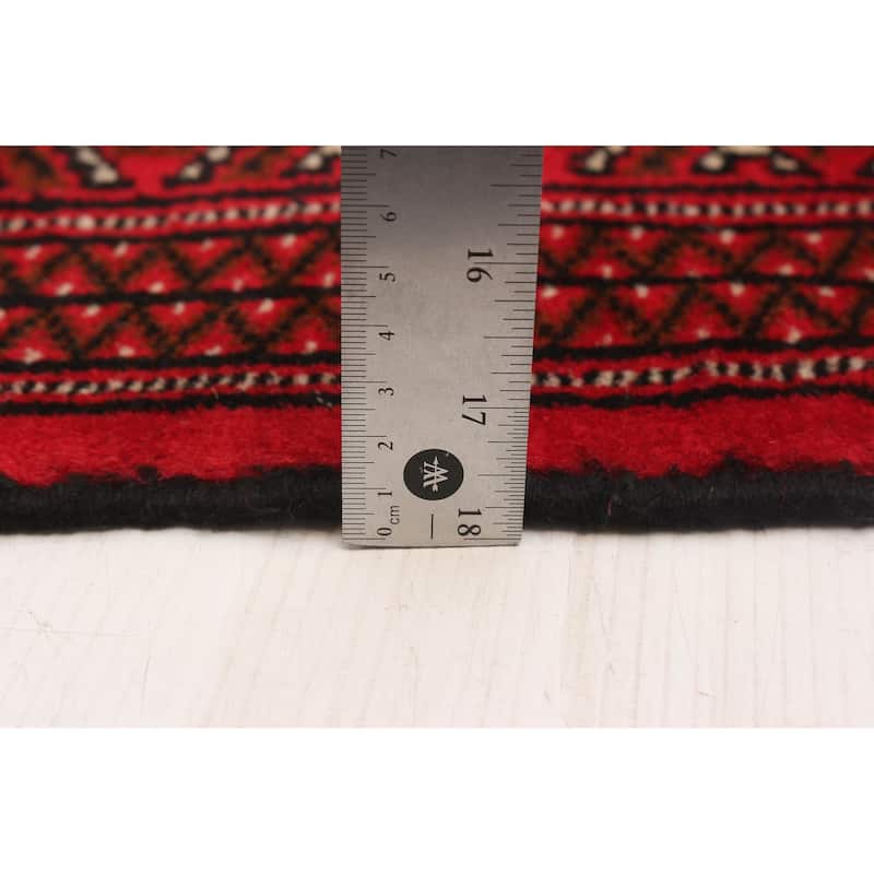 ECARPETGALLERY Hand-knotted Teimani Red Wool Rug - 6'4 x 9'2
