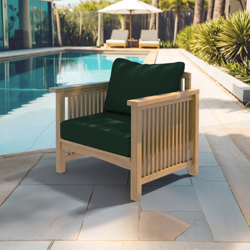 California Umbrella Outdoor Deep Seat Cushion Set, 24" x 48", Sunbrella Fabric, Densified Fiber Fill