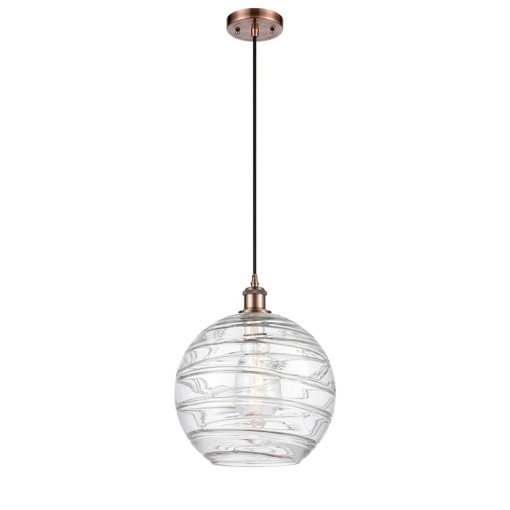Innovations Lighting Ballston Athens Deco Swirl - 1 Light 12" Cord Hung Mini Pendant
