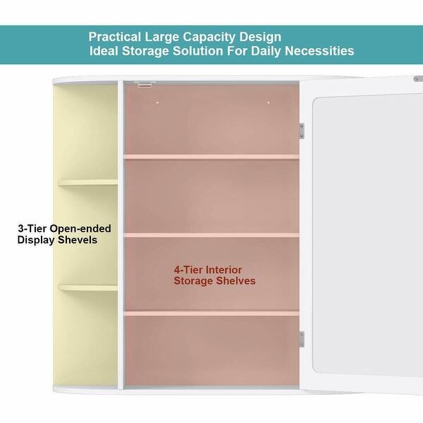 Shop Multipurpose Wall Surface Bathroom Storage Cabinet Mirror