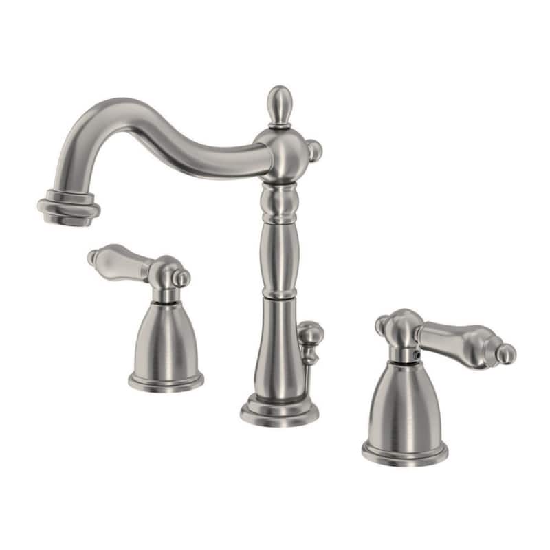 Traditional 8 in. Widespread Bathroom Faucet - Brushed Nickel