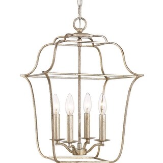 Gallery 4-Light Foyer Pendant in Century Silver Leaf