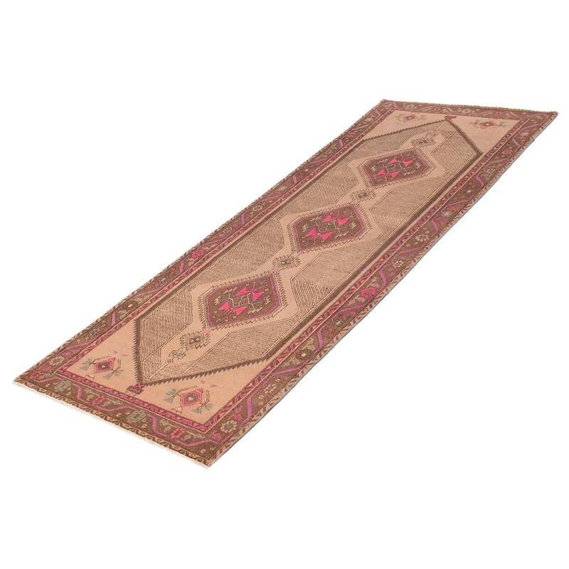 ECARPETGALLERY Hand-knotted Konya Anatolian Beige Wool Rug - 3'8 x 10'3