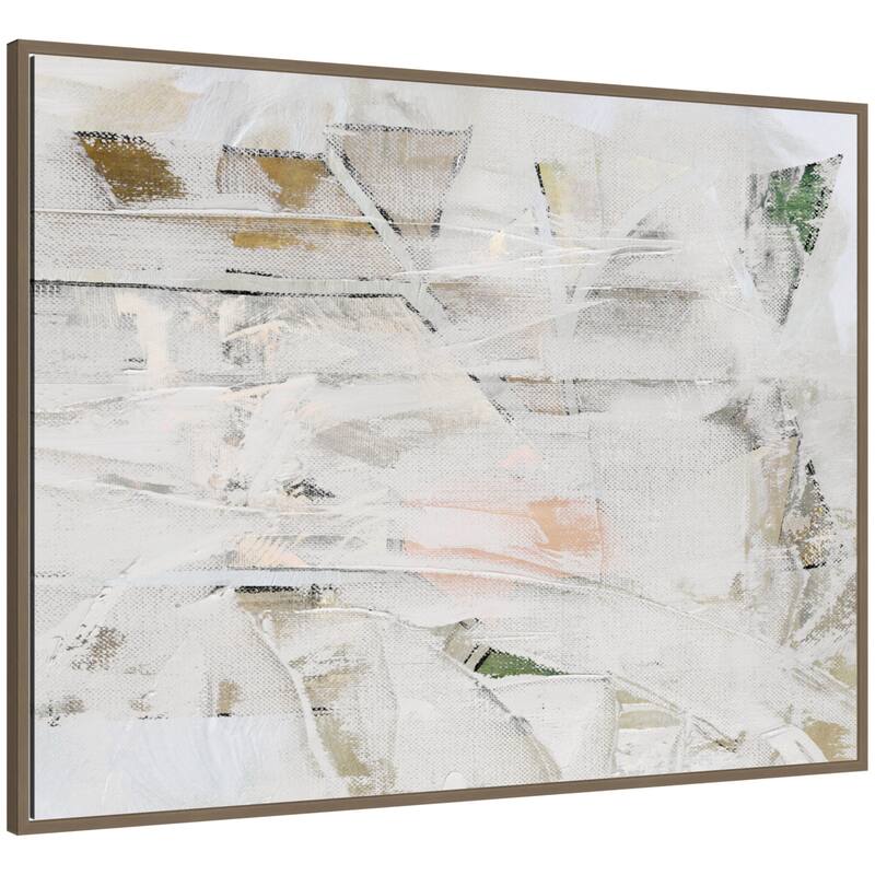 Kate and Laurel NC ZG Builder by Nikki Chu Framed Canvas Wall Art Print - 42 x 32 - Gold