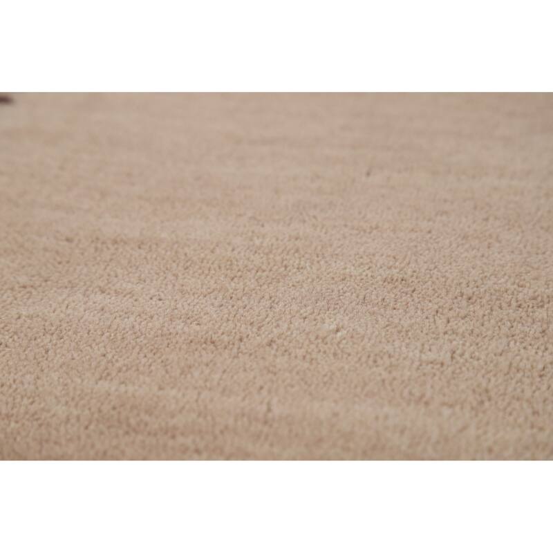 Hand Knotted Oriental 100% Wool Carpet Tribal Animal Pictorial Peach Gabbeh Runner Rug - 4' 8'' X 2' 3''