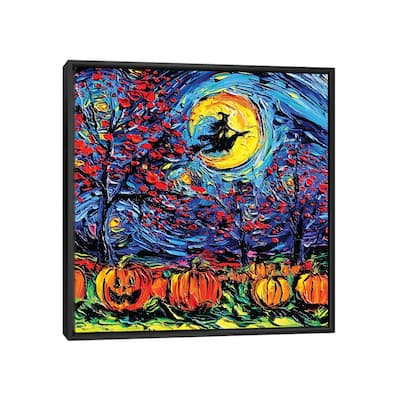 iCanvas "Starry Halloween" by Aja Trier Framed Canvas Print