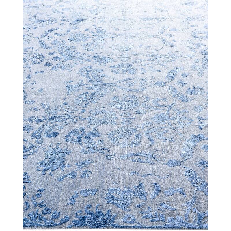 Ikat One-of-a-Kind Hand-Knotted Area Rug, Gray - 8' 2" x 10' 2"