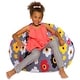 preview thumbnail 146 of 193, Kids Bean Bag Chair, Big Comfy Chair - Machine Washable Cover 38 Inch Large - Canvas Multi-colored Flowers on Gray