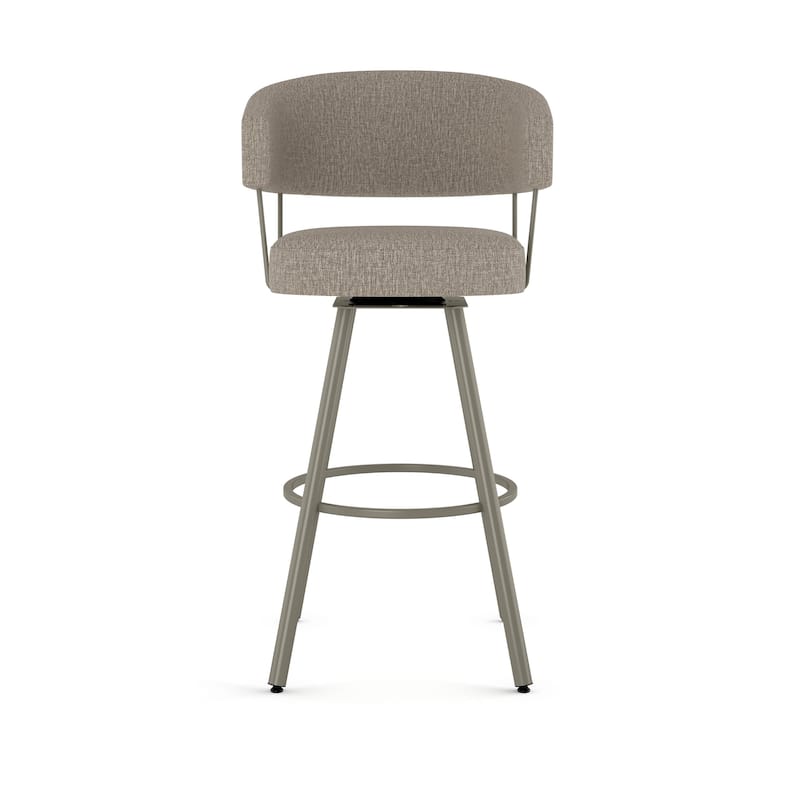 Amisco Corey Swivel Counter and Bar Stool, Upholstered with Metal Legs