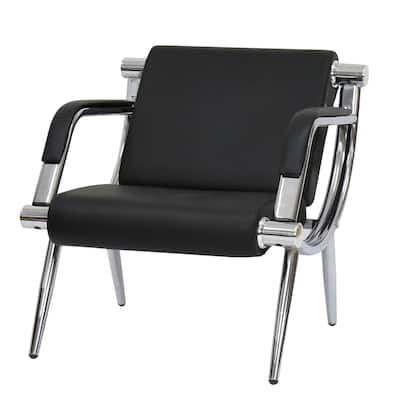 Kinbor Waiting Chair Leather Reception Bench Guest Chair Salon Office Bank Bench