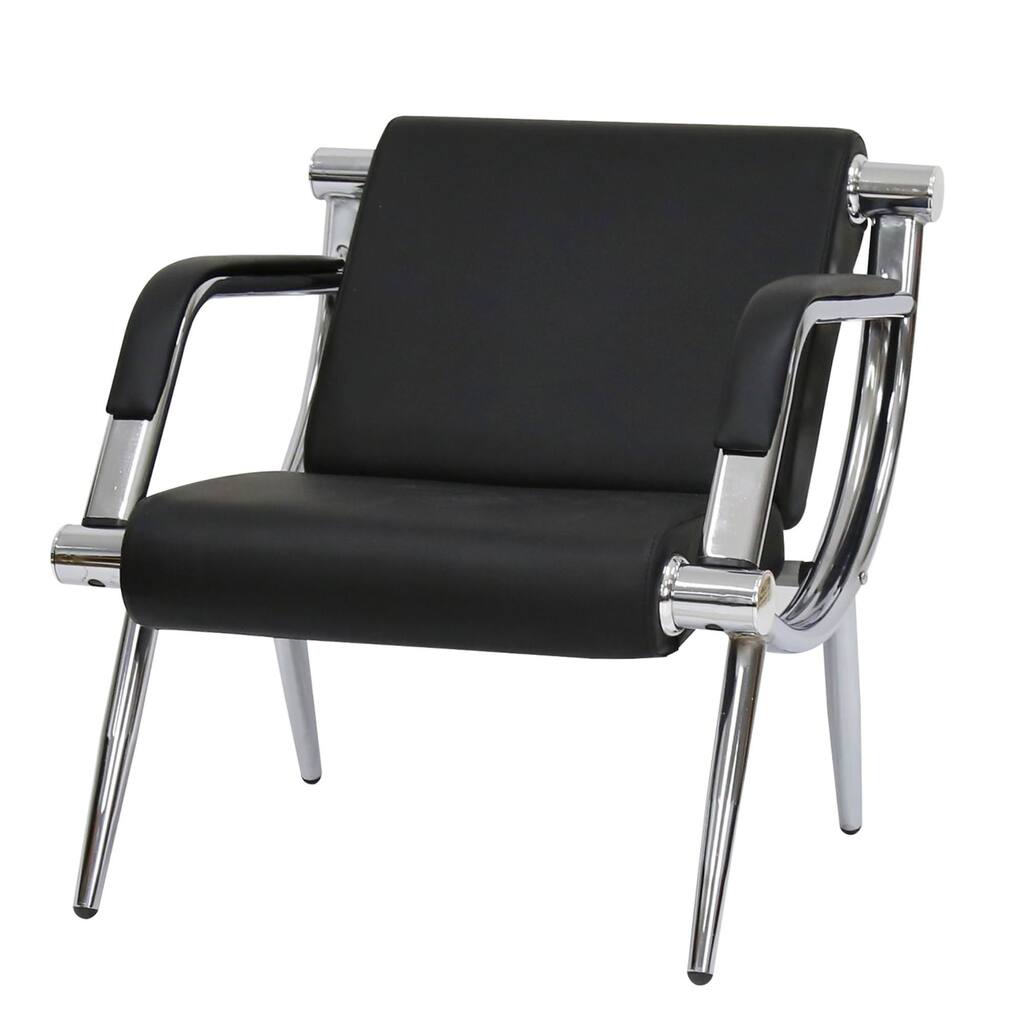 Kinbor Waiting Chair Leather Reception Bench Guest Chair Salon Office Bank Bench