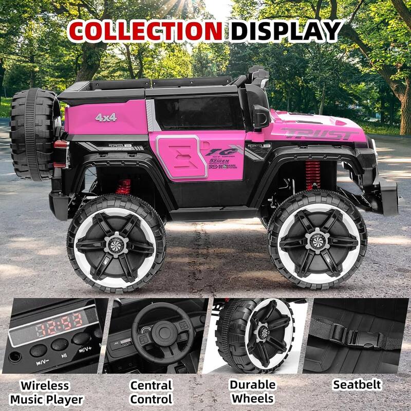 Ride on Truck Car for Kids Ages 3-6, 12V Electric Toy Car