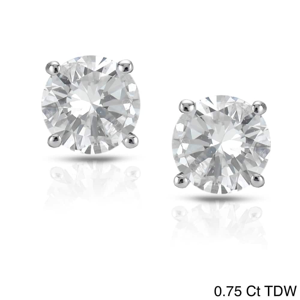 Auriya 1/4ct to 1ct TW Round Diamond Stud Earrings 14k White Gold