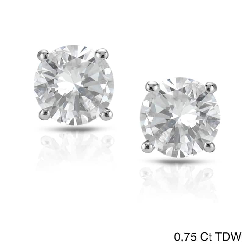 Auriya 1/4ct to 1ct TW Round Diamond Stud Earrings 14k White Gold