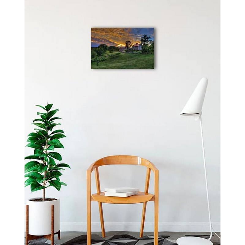 Cape Cod Farm Summer Sunset Photography by Wayne Collamore Art Poster - Print On Demand - 12 x 18 Inch