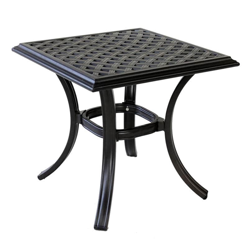 Torino Aluminum 21 Inch Standard End Table - Espresso Brown