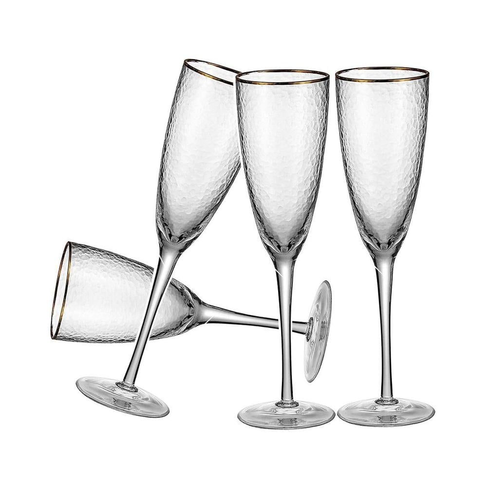 JoyJolt Cosmo Double Wall Stemless Champagne Flutes Glasses - 5 oz - Set of  2